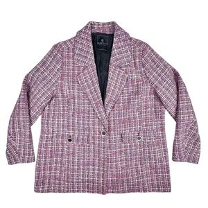 Bagatelle Collection Pink Tweed Blazer‎ Womens 1X Office Business Professional